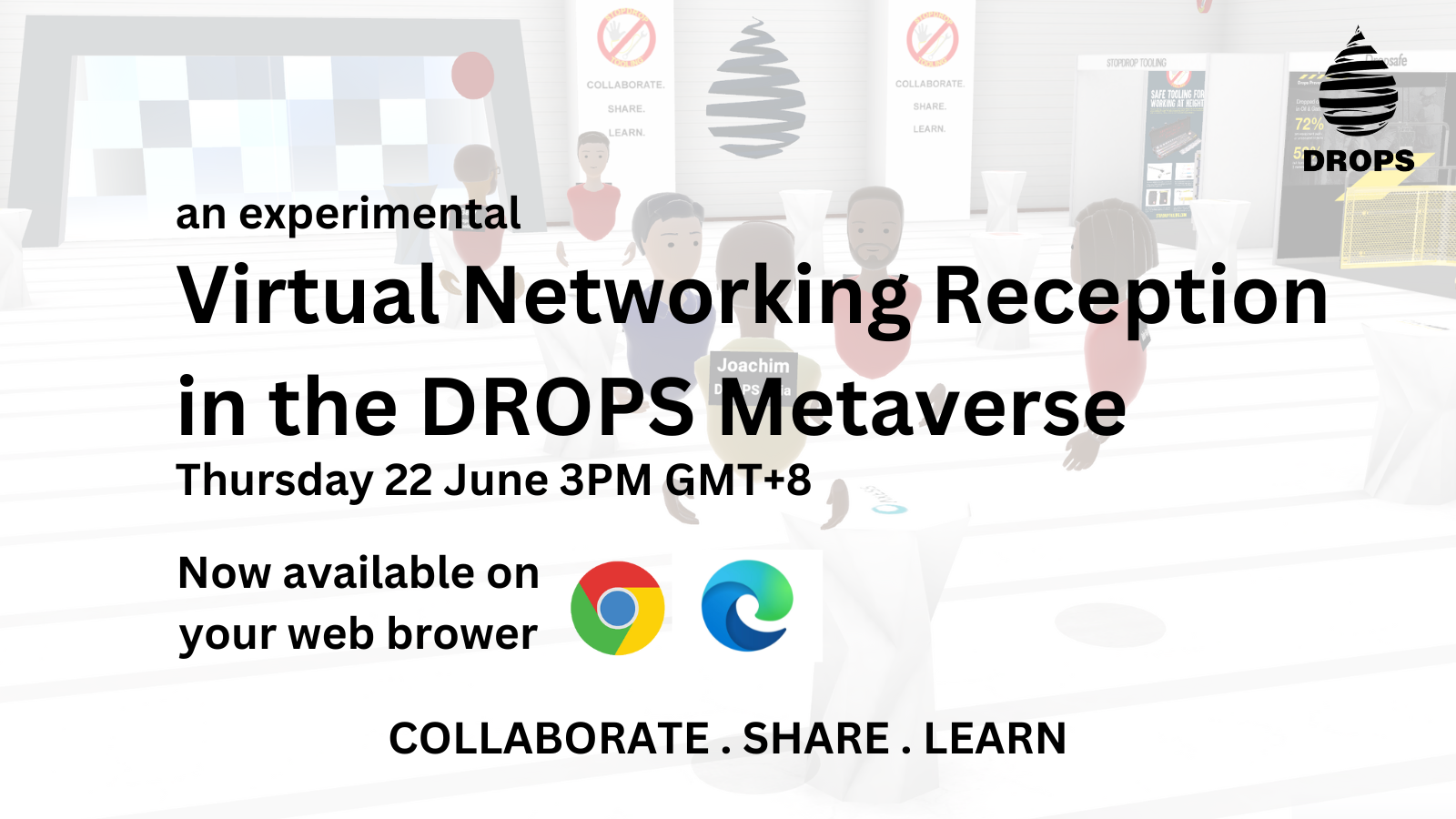banner of DROPS Asia Chapter Virtual Networking Reception invitation